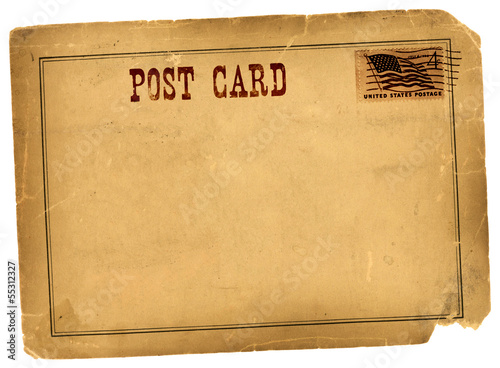 Photo: Antique Vintage Postcard Blank Space Antique Vintage Postcard Blank Space