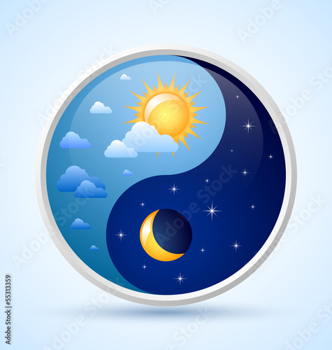 Vector: Day and night symbol Day and night symbol