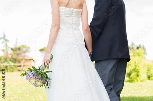 Photo: Newly Married Couple Walking Newly Married Couple Walking