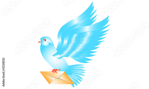 Vector: Image. Carrier Pigeon. E-mail Image. Carrier Pigeon. E-mail