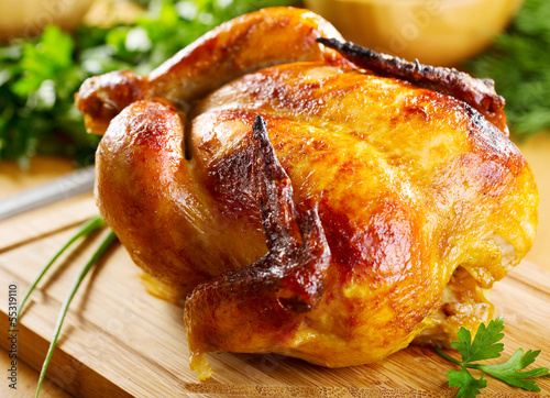Photo: whole roasted chicken whole roasted chicken