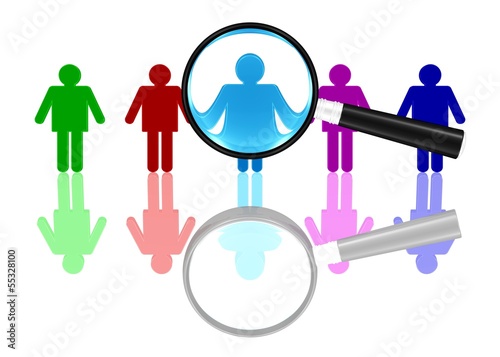 Illustration: Personal-Check oder Bespitzelung Personal-Check oder Bespitzelung