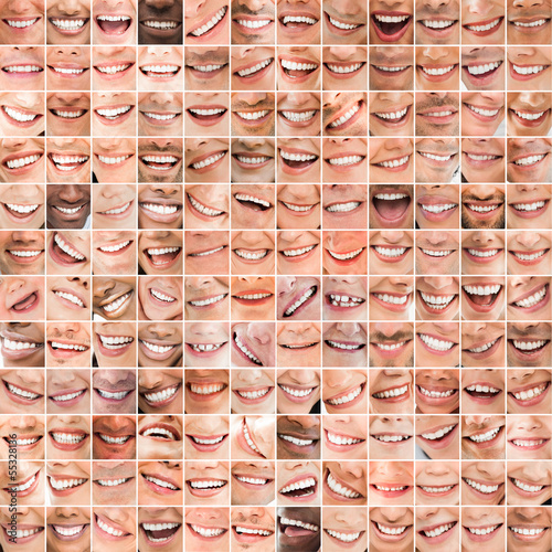Photo: Collage of bright smiles Collage of bright smiles