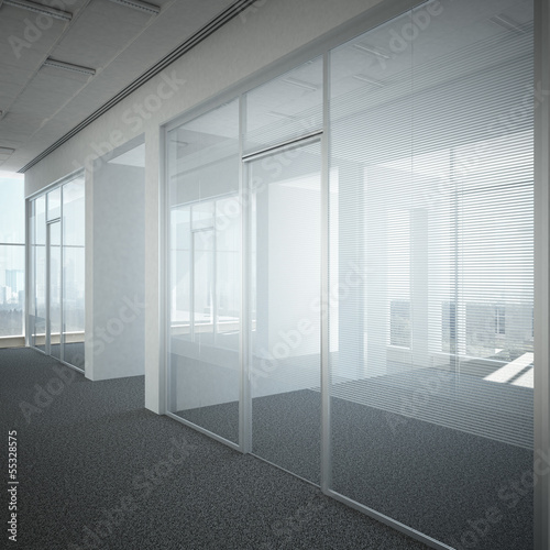 Illustration: office corridor door glass office corridor door glass