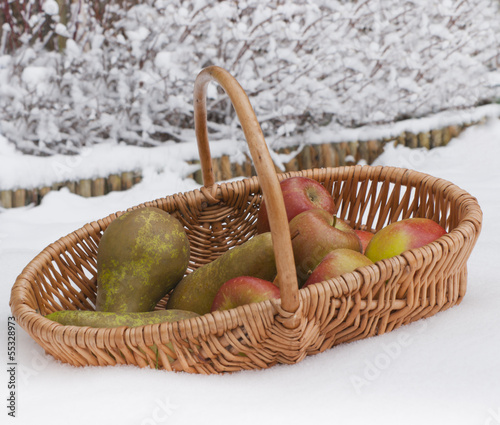 Photo: Fresh healthy fruit in winter. Fresh healthy fruit in winter.