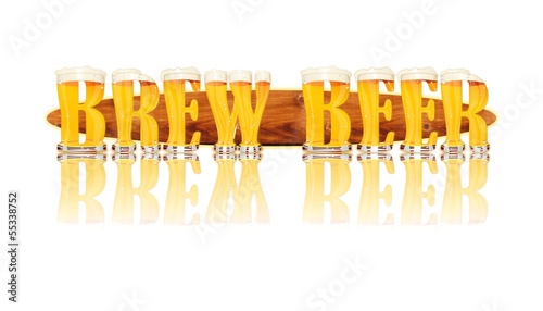 Illustration: BEER ALPHABET letters BREW BEER BEER ALPHABET letters BREW BEER