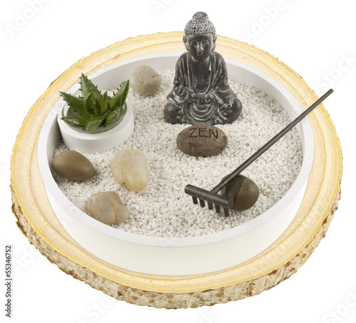 Photo: mini jardin zen sur rondelle de bois mini jardin zen sur rondelle de bois