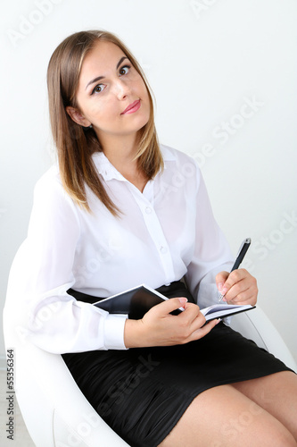 Photo: Portrait of successful psychologist or businesswoman Portrait of successful psychologist or businesswoman