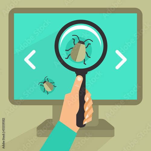 Vector: Vector concept in flat retro style Vector concept in flat retro style