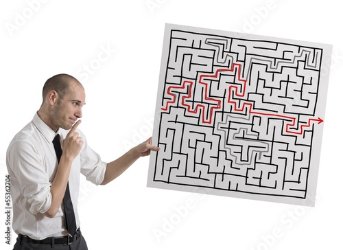 Photo: Solution for the maze Solution for the maze