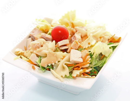 Photo: Salade froide farfalles poulet Salade froide farfalles poulet