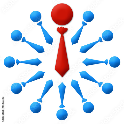 Illustration: Lead Generation or Leader Concept Lead Generation or Leader Concept