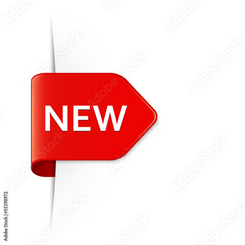 Vector: New red sticker with drop shadow New red sticker with drop shadow