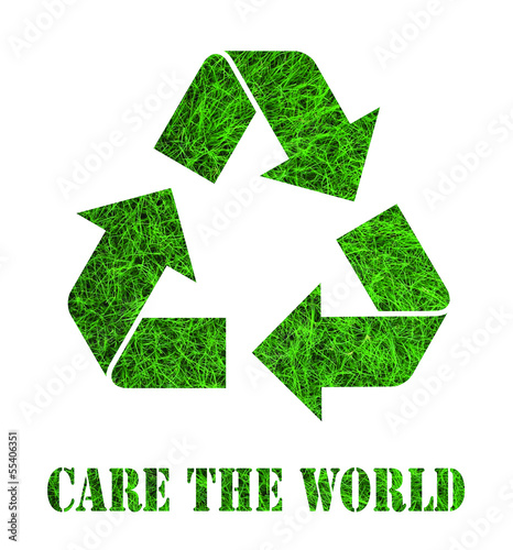 Vector: Care the world arrow grass Care the world arrow grass