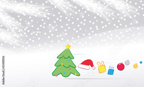 Vector: Carte-Noël arrive Carte-Noël arrive