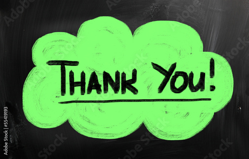 Photo: Thank you blackboard sign Thank you blackboard sign