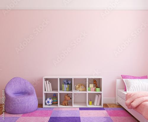 Illustration: Interior of playroom. Interior of playroom.