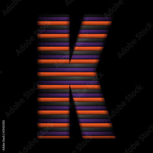 Vector: Halloween Alphabet Letters Stripe Black Orange Purple Vector Halloween Alphabet Letters Stripe Black Orange Purple Vector