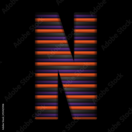 Vector: Halloween Alphabet Letters Stripe Black Orange Purple Vector Halloween Alphabet Letters Stripe Black Orange Purple Vector