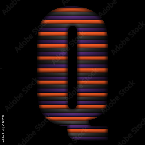 Vector: Halloween Alphabet Letters Stripe Black Orange Purple Vector Halloween Alphabet Letters Stripe Black Orange Purple Vector