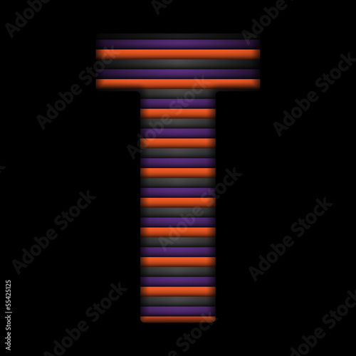 Vector: Halloween Alphabet Letters Stripe Black Orange Purple Vector Halloween Alphabet Letters Stripe Black Orange Purple Vector