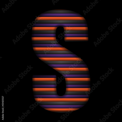 Vector: Halloween Alphabet Letters Stripe Black Orange Purple Vector Halloween Alphabet Letters Stripe Black Orange Purple Vector