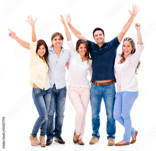 Photo: Group of people with arms up Group of people with arms up