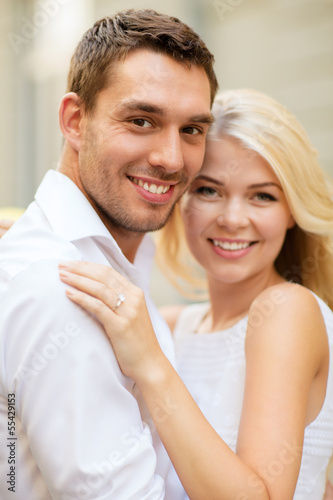 Photo: young married couple in the city young married couple in the city