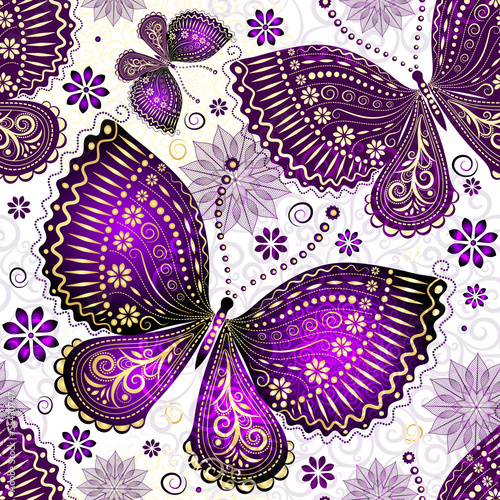 Vector: Seamless spring white pattern Seamless spring white pattern