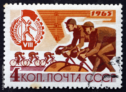 Photo: Postage stamp Russia 1965 Bicycle Race Postage stamp Russia 1965 Bicycle Race