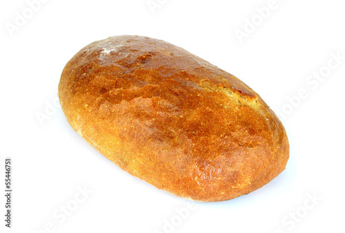 Photo: Loaf of bread isolated on white Loaf of bread isolated on white