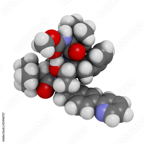 Illustration: Atazanavir HIV drug (protease inhibitor class) Atazanavir HIV drug (protease inhibitor class)