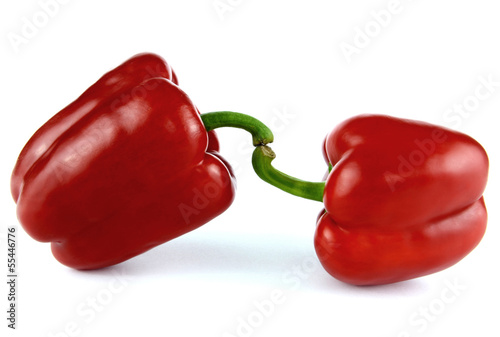 Photo: Red Bell Pepper on a white background Red Bell Pepper on a white background