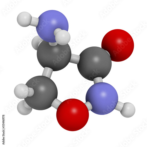 Illustration: Cycloserine (D-cycloserine) tuberculosis drug Cycloserine (D-cycloserine) tuberculosis drug