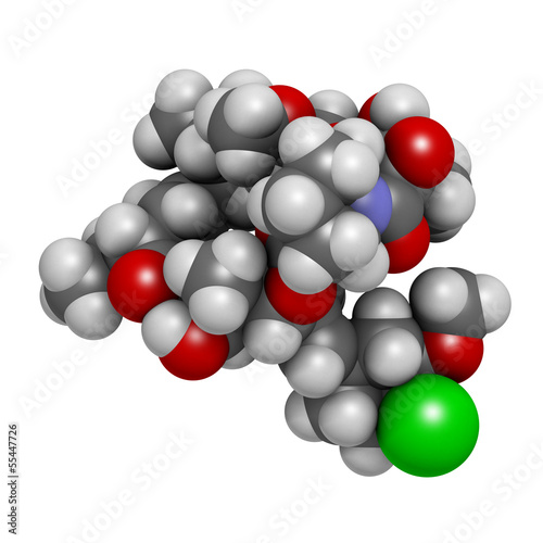 Illustration: pimecrolimus eczema (atopic dermatitis) drug, chemical structure pimecrolimus eczema (atopic dermatitis) drug, chemical structure