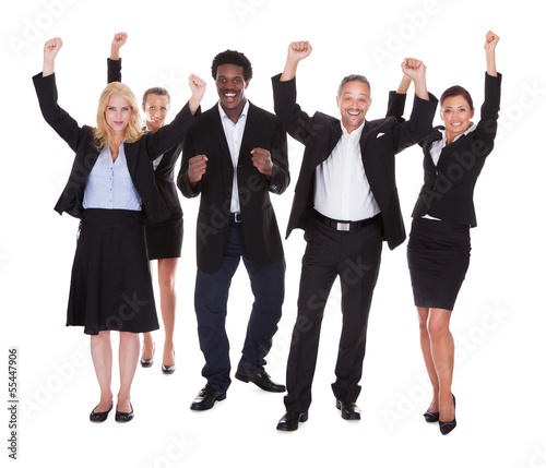 Photo: Happy Multi-racial Group Of Business People Happy Multi-racial Group Of Business People
