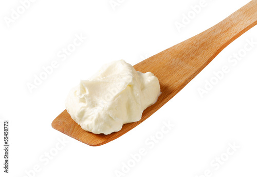Photo: Cream on spatula Cream on spatula