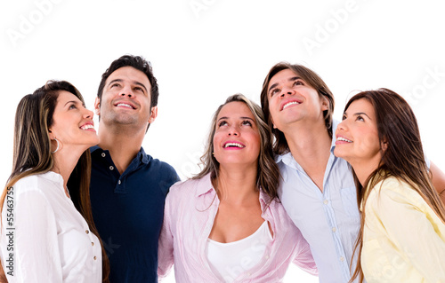 Photo: Group of people looking up Group of people looking up