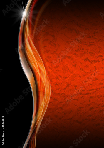 Illustration: Orange Black and Metal Luxury Background Orange Black and Metal Luxury Background