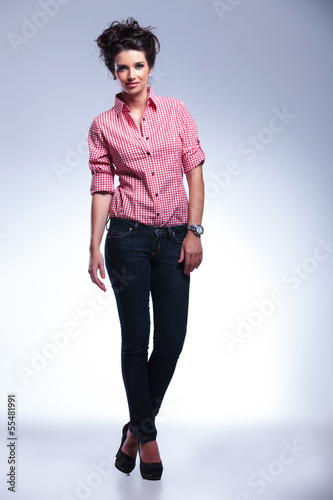 Photo: full body picture of a casual young woman full body picture of a casual young woman