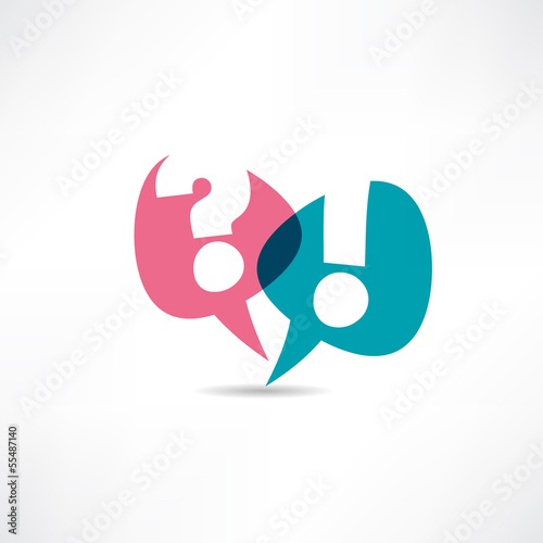 Vector: Question mark and exclamation point icon Question mark and exclamation point icon