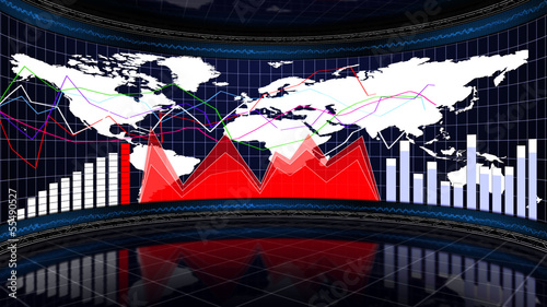 Illustration: Business Concept in Room, Background Business Concept in Room, Background