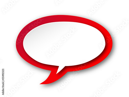Illustration: Speech Bubble Icon (buttons symbols tags blank template red) Speech Bubble Icon (buttons symbols tags blank template red)