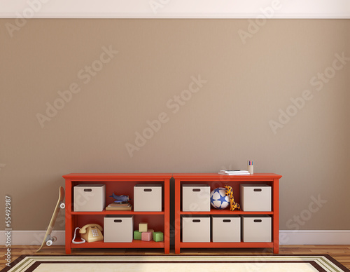 Illustration: Interior of playroom. Interior of playroom.