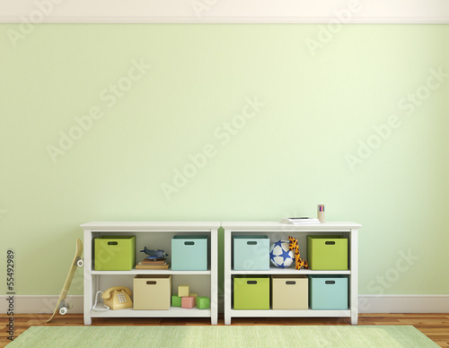 Illustration: Interior of playroom. Interior of playroom.