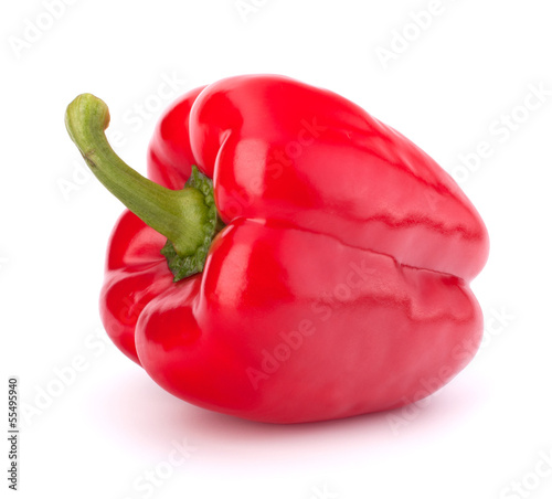 Photo: red pepper isolated on white background red pepper isolated on white background