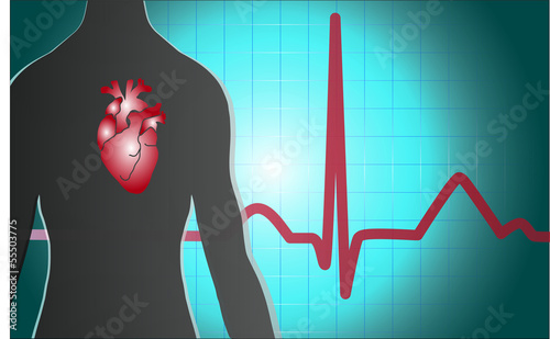 Vector: Medical background heart Medical background heart