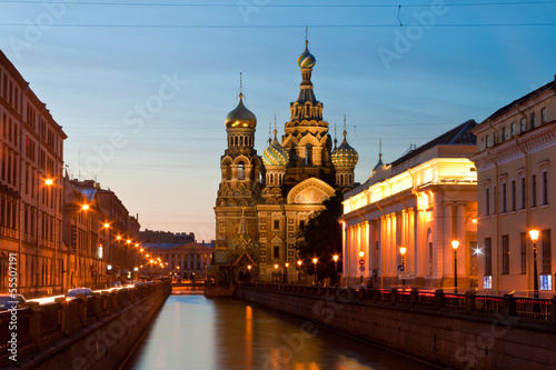 Photo: Church of the Savior on blood at night, St Petersburg, Russia Church of the Savior on blood at night, St Petersburg, Russia