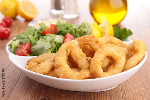 Photo: fried calamari rings fried calamari rings