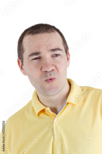 Photo: man with the disappointment on his face man with the disappointment on his face